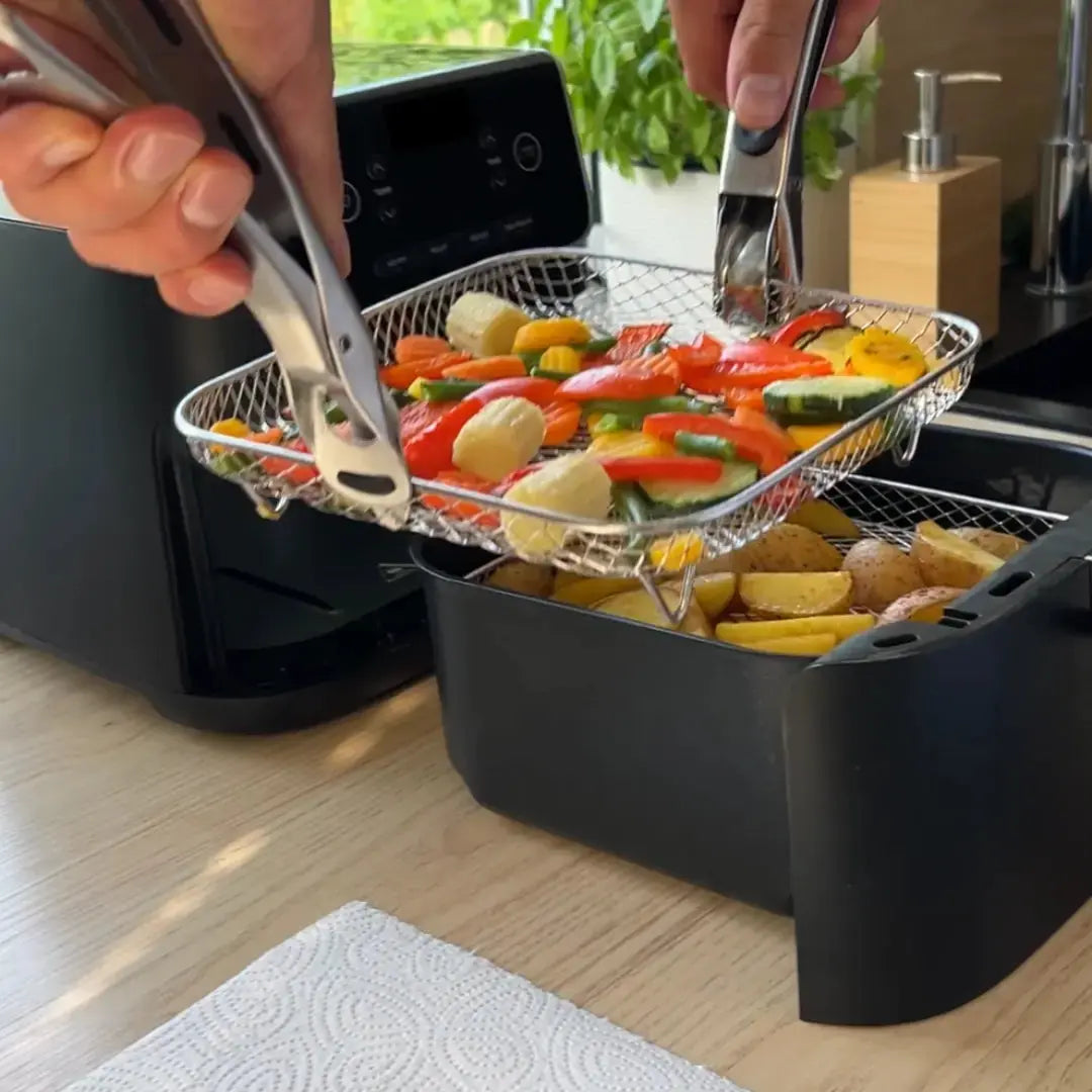 Stackable Air Fryer Baskets – More Capacity, Perfect Cooking Results (Set of 3)
