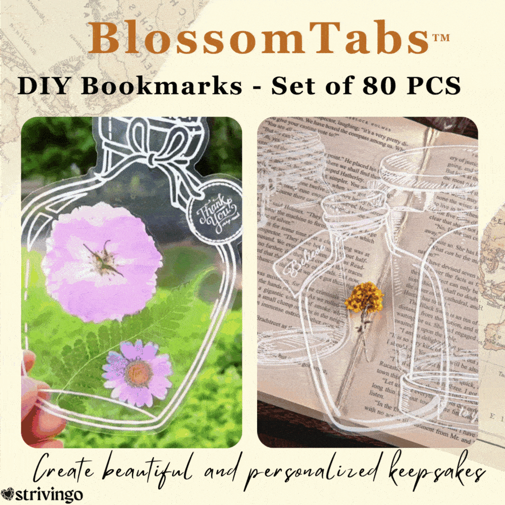 BlossomTabs™ | Create Beautiful and Personalized Transparent Bookmarks (80 PCS)