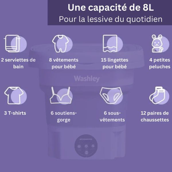 FoldaWash™ – Foldable and Compact Mini Washing Machine