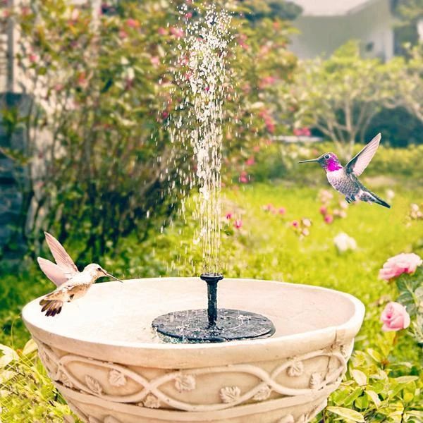 Decorative solar fountain for garden and balcony