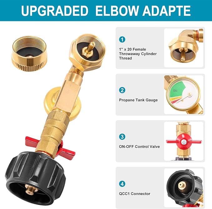 RefillX™ – Compact propane gas transfer adapter