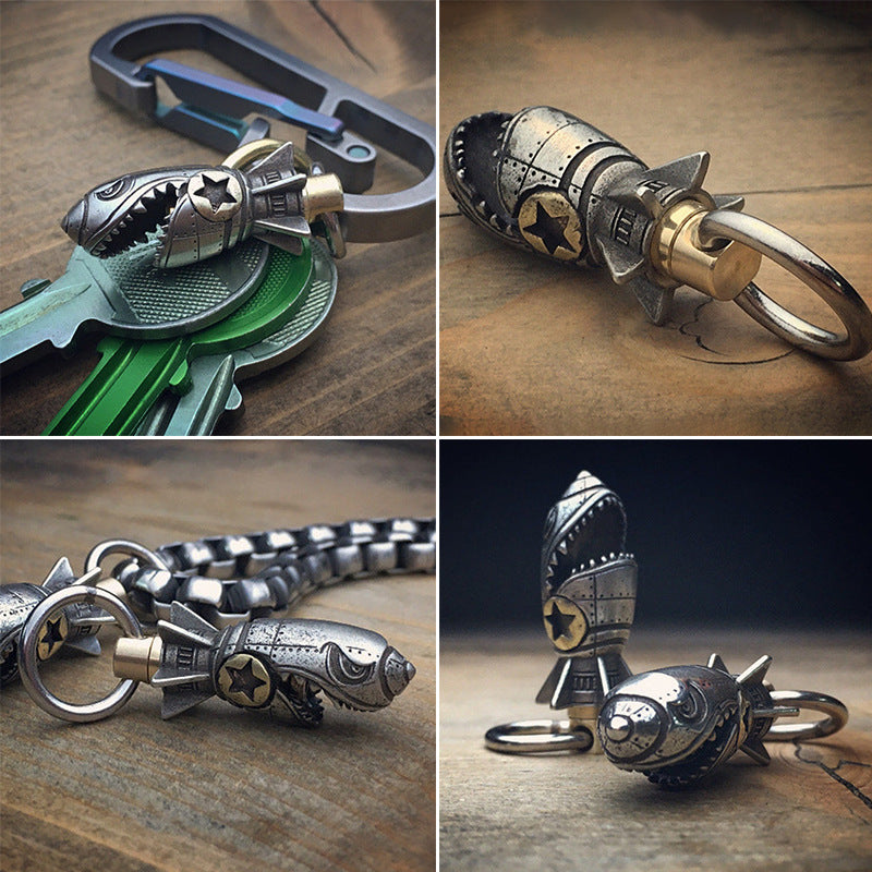 GrimTorque™ - Piston Skull Keychain