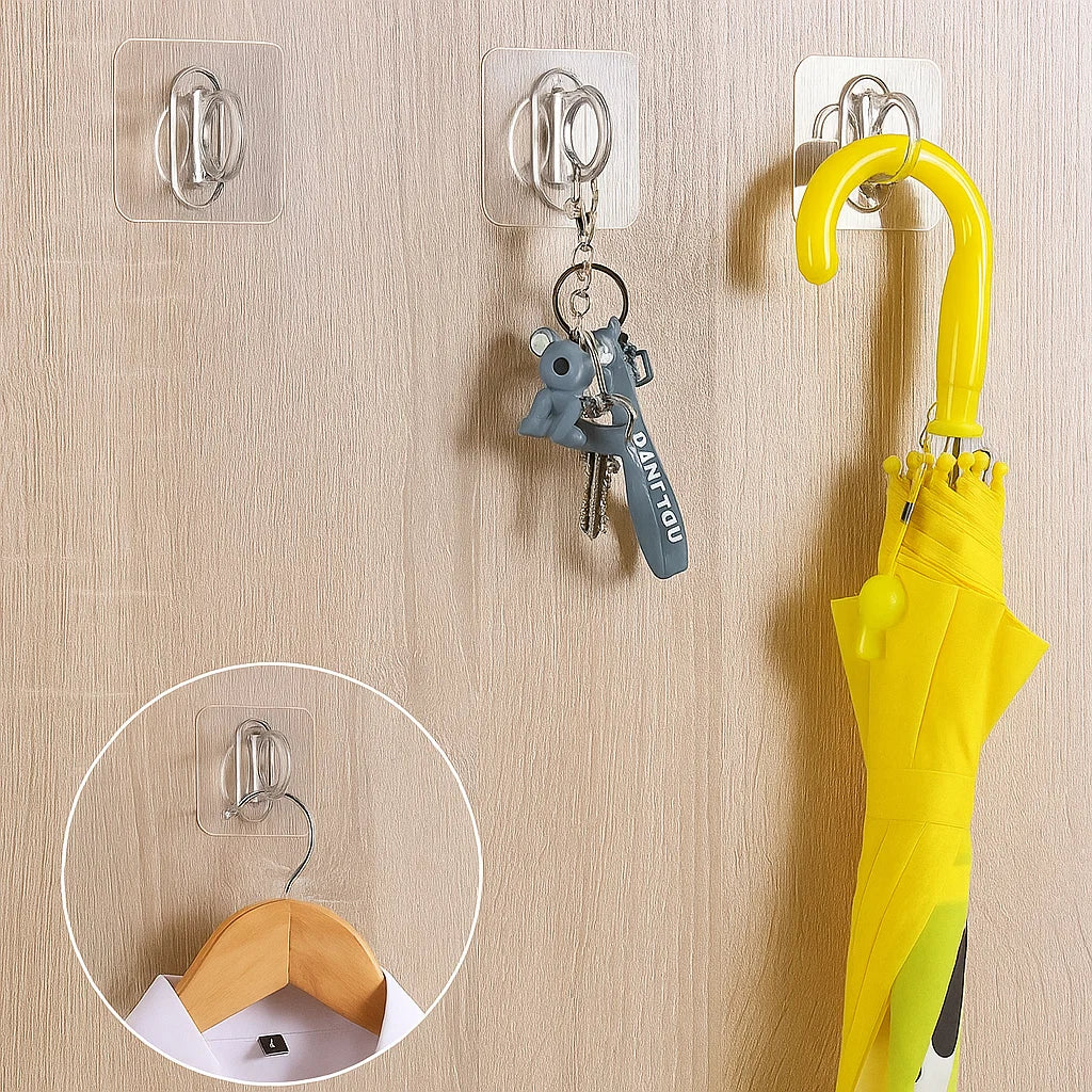 StickSphere™ | Self-adhesive hooks – no drilling, extra storage (set of 30).