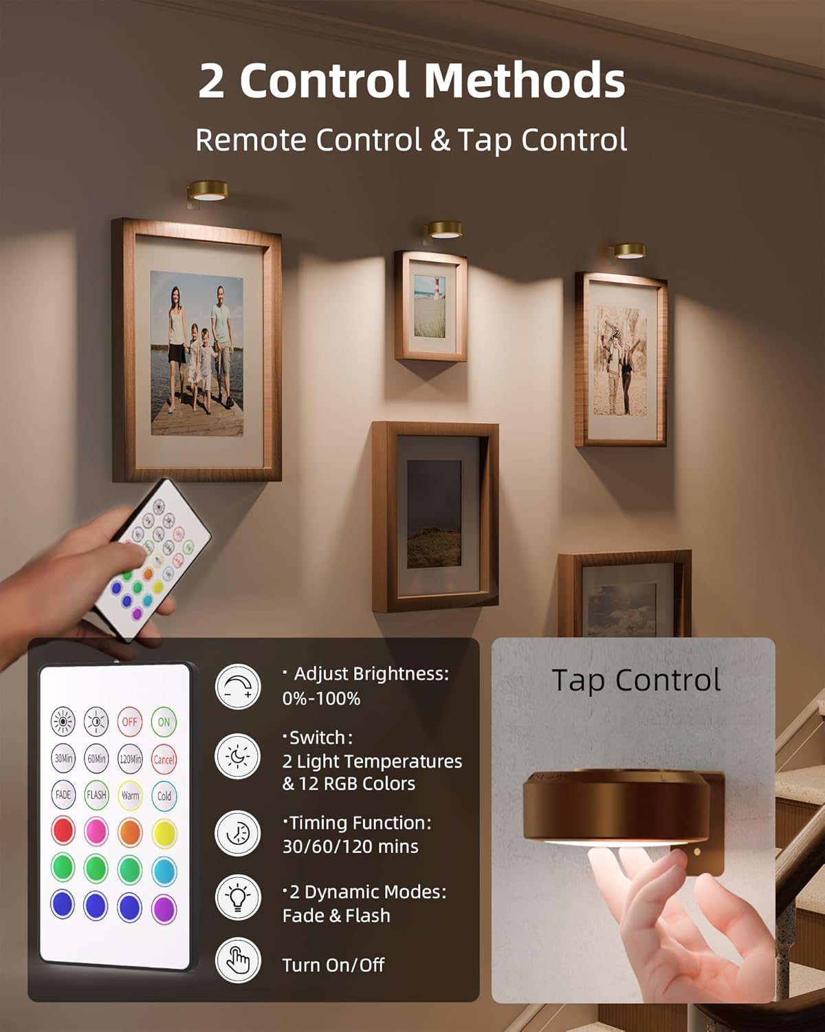 Magnetic accent lamp – 13 lighting modes to enhance your walls