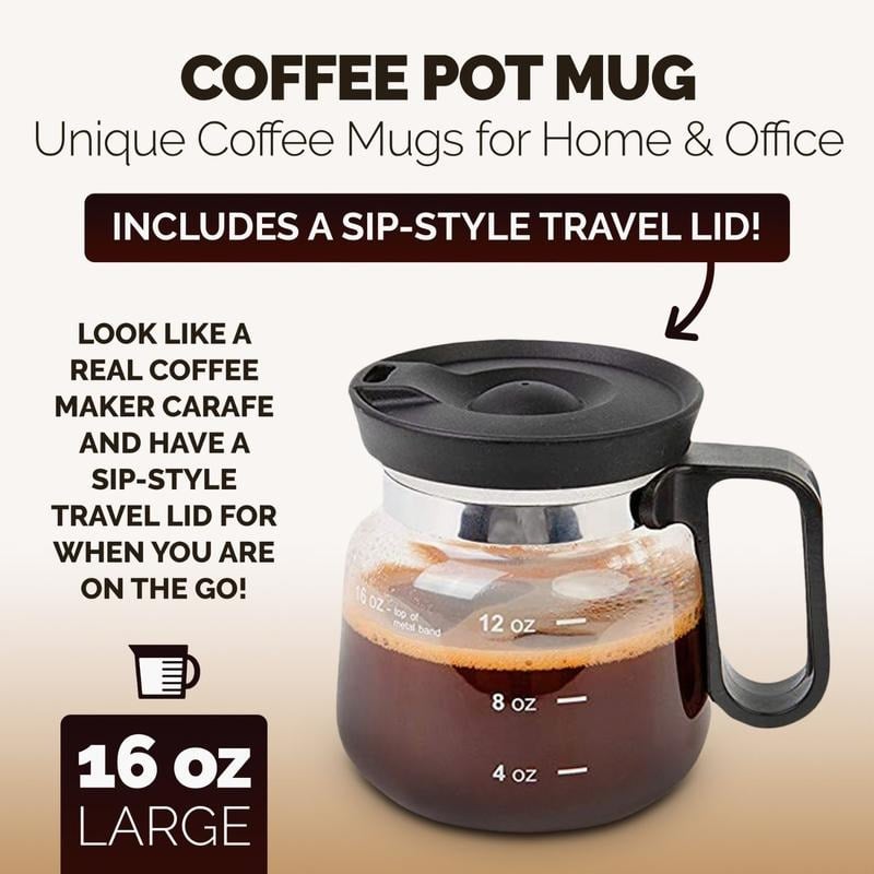 BrewVista™ - Clear Glass Coffee Pot Mug