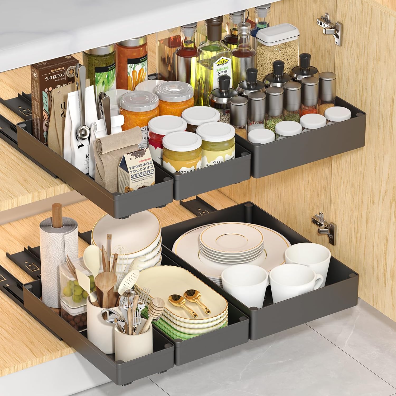 🔥Pull-Out Cabinet Organizer