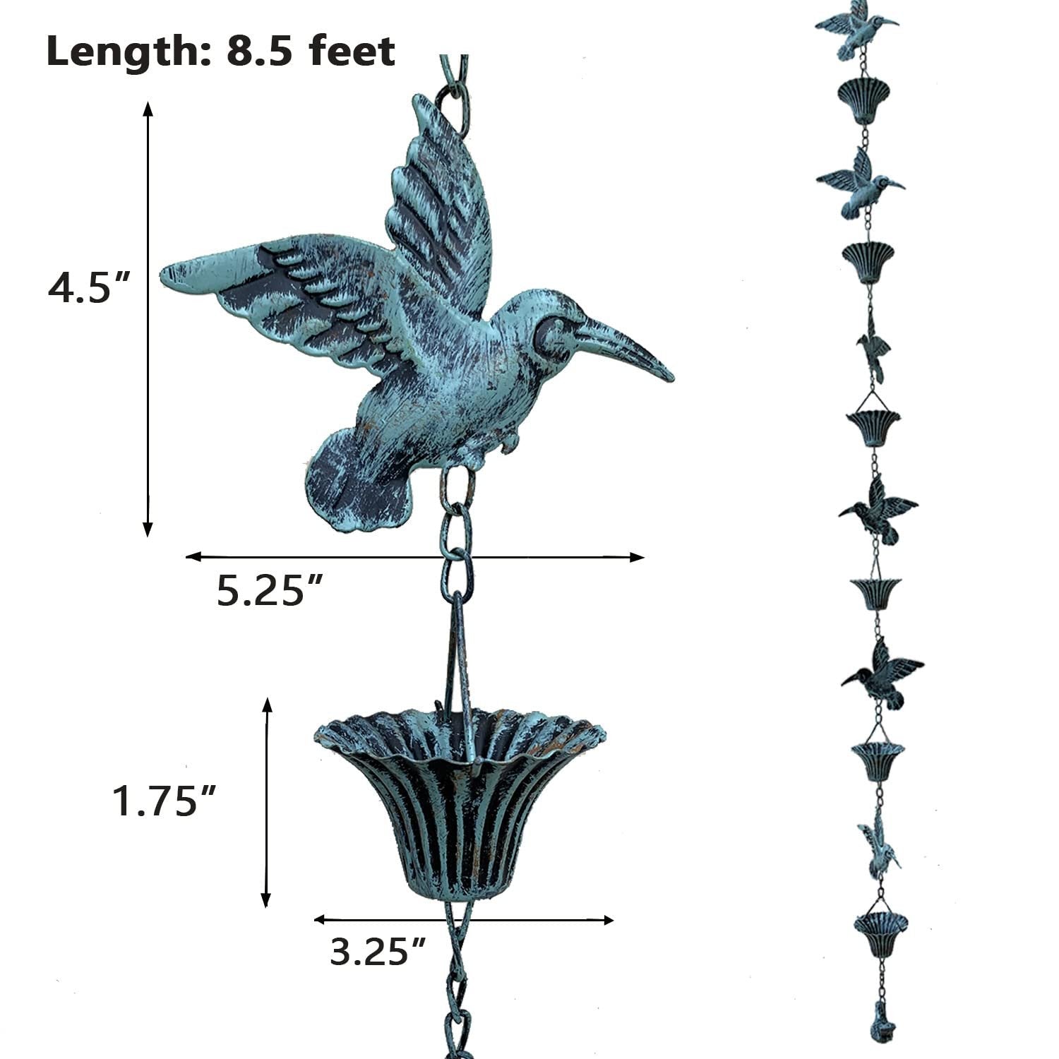 AquaSong™ - Hummingbird Rain Chain