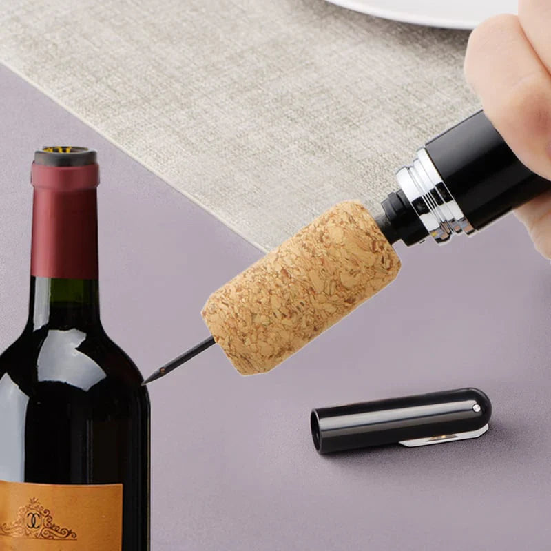 Air pump bottle opener: easy and quick uncorking