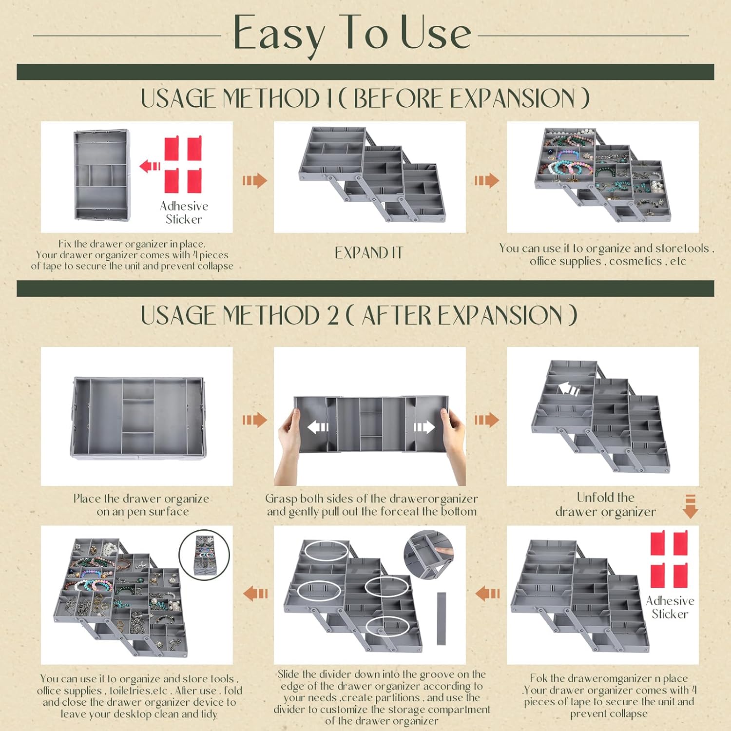 Smart Drawer™ - Adjustable 3-Tier Organize