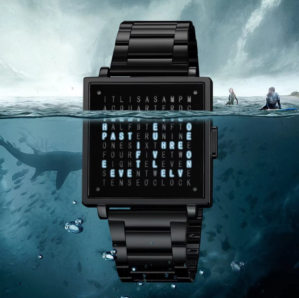 LexoTime™ - Modern Text-display Wristwatch