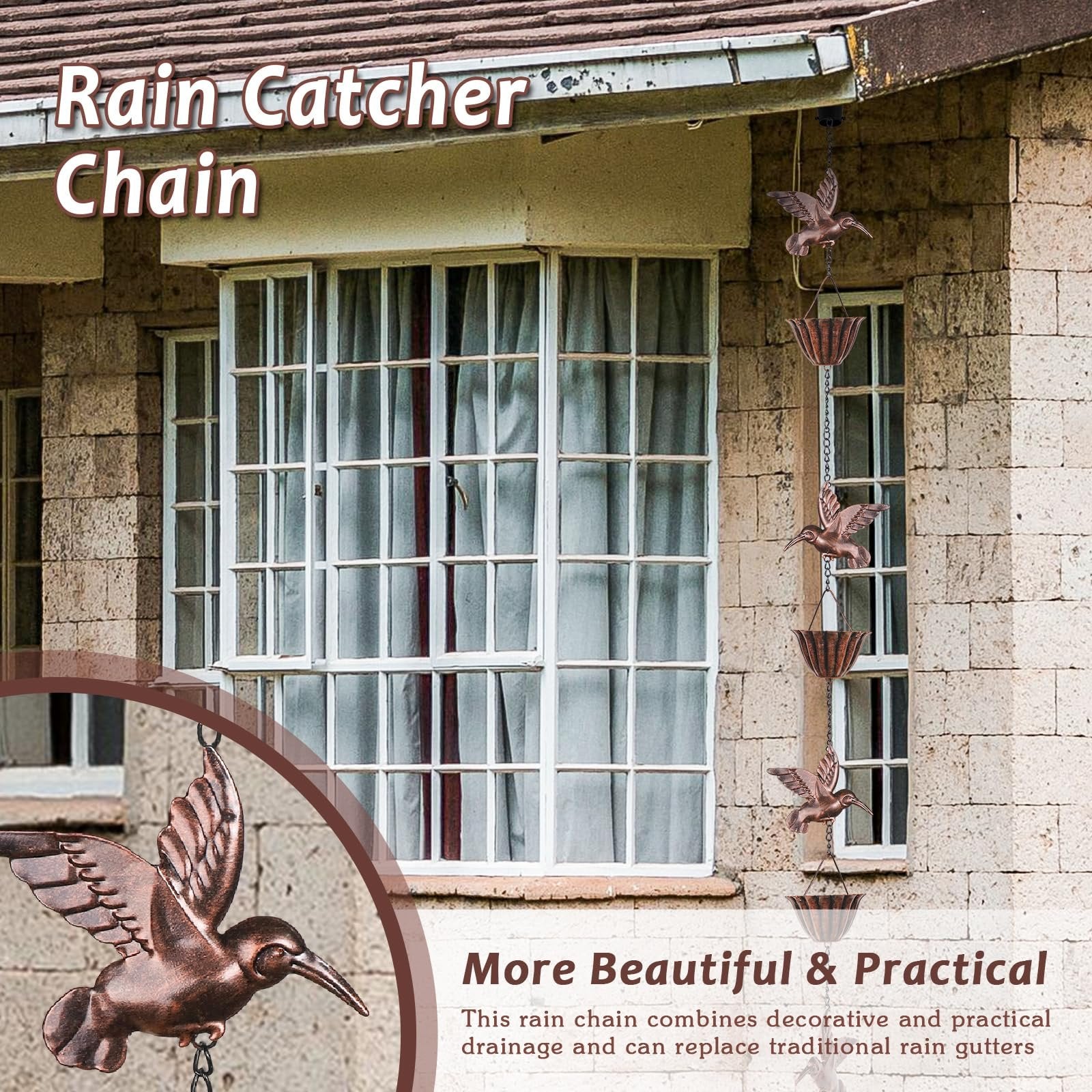 AquaSong™ - Hummingbird Rain Chain