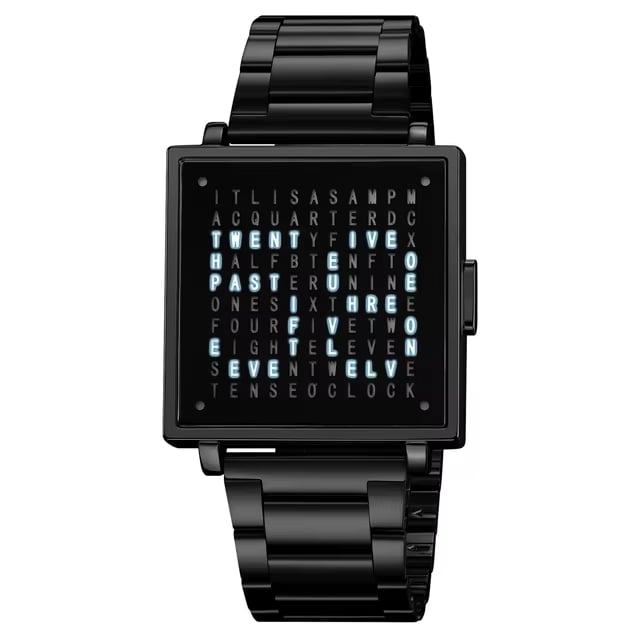 LexoTime™ - Modern Text-display Wristwatch