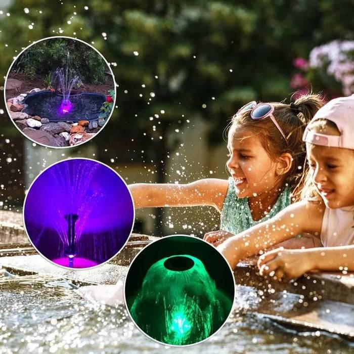 6-LED Color-Changing Garden Fountain Pump