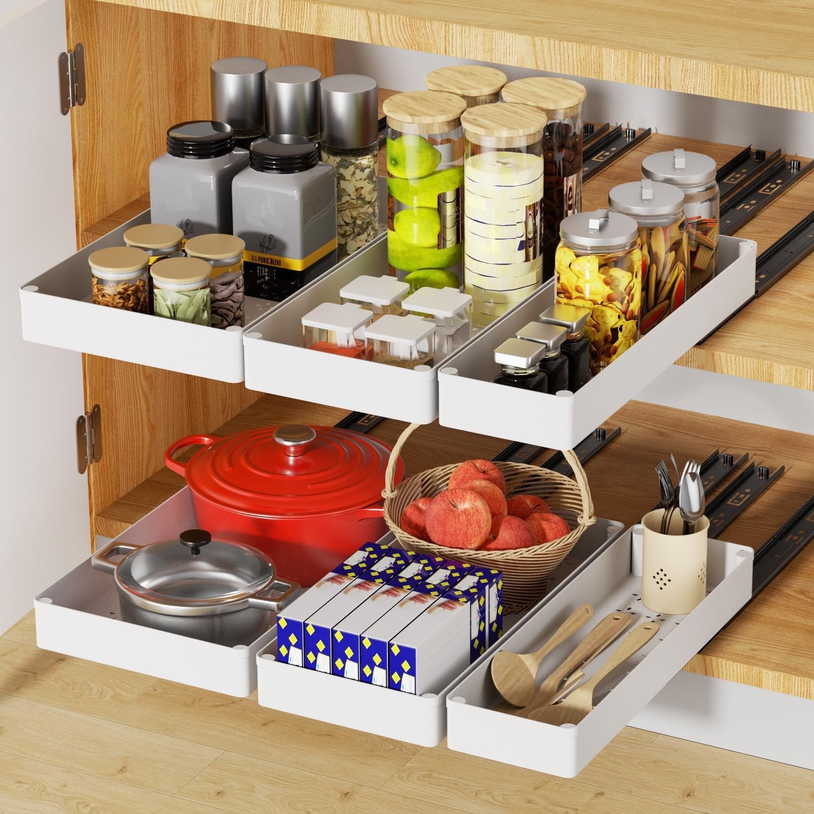 🔥Pull-Out Cabinet Organizer