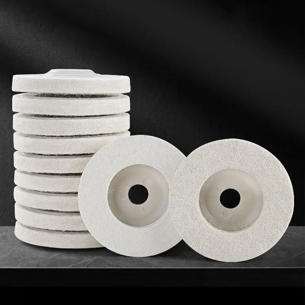 Wool polishing disc for a mirror finish (x3)