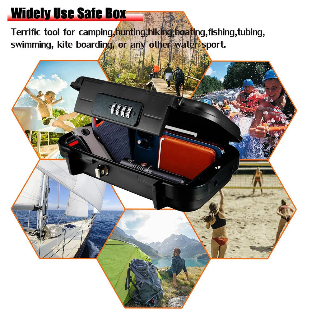 Secure Travel Lockbox The waterproof, code-protected lockbox