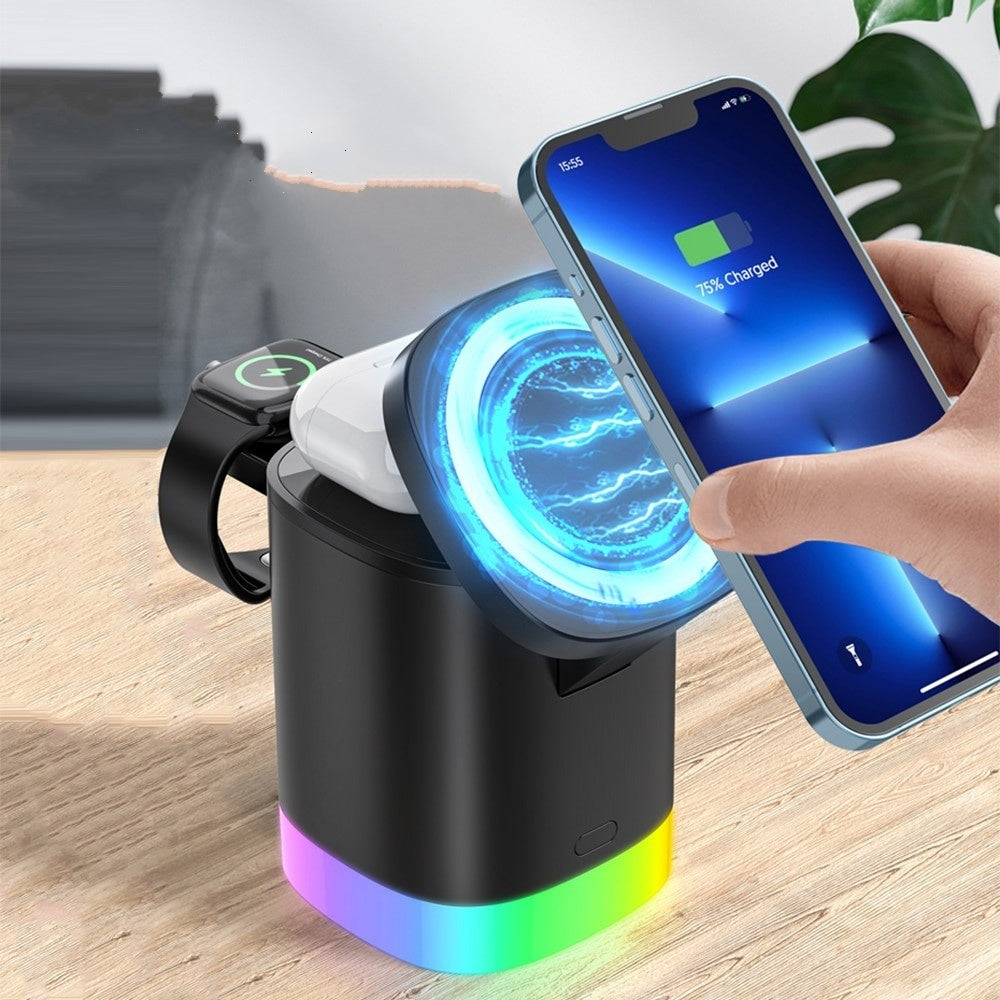 HexHub™ - 4-in-1 MagSafe Wireless Fast Charging Dock With RGB Lighting