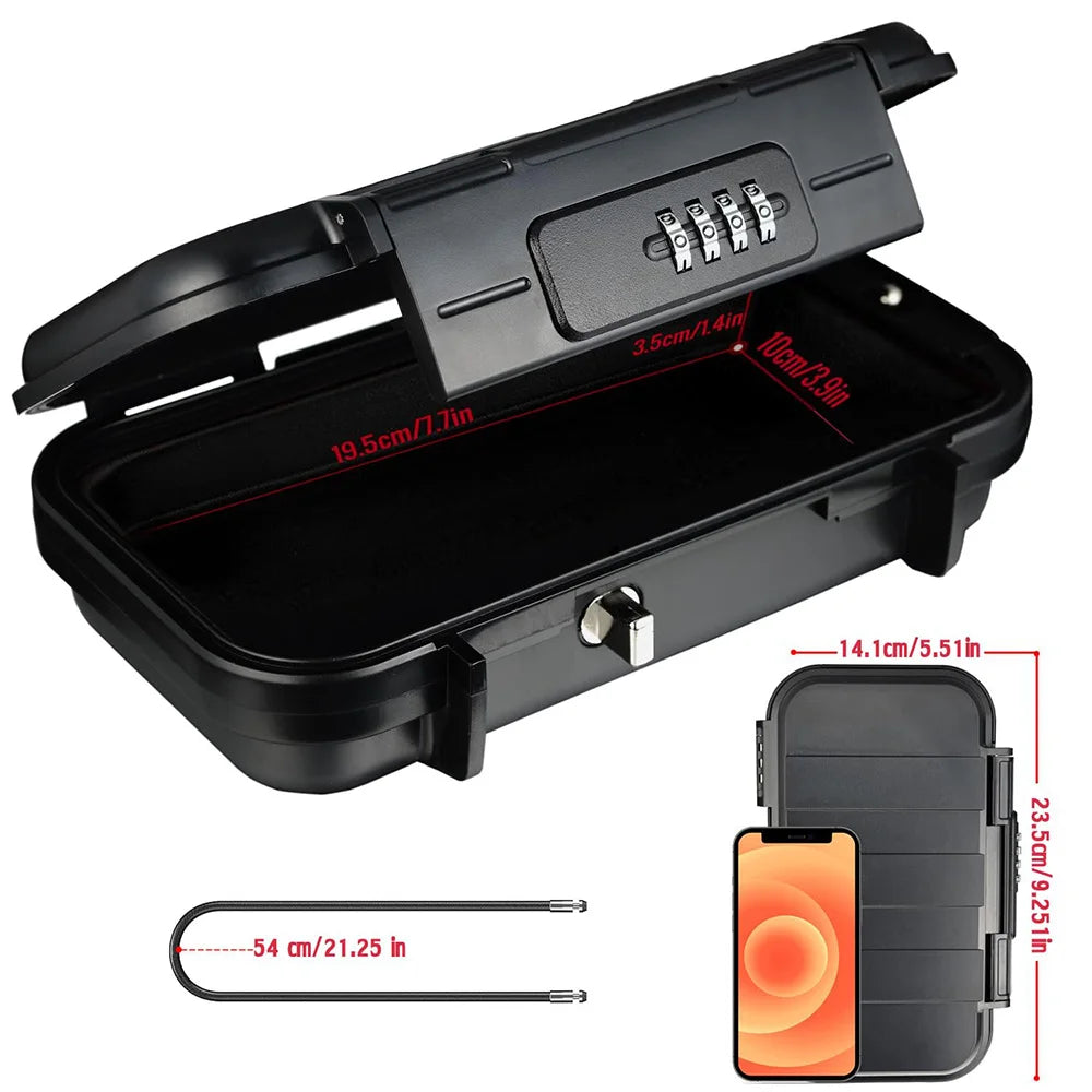 Secure Travel Lockbox The waterproof, code-protected lockbox