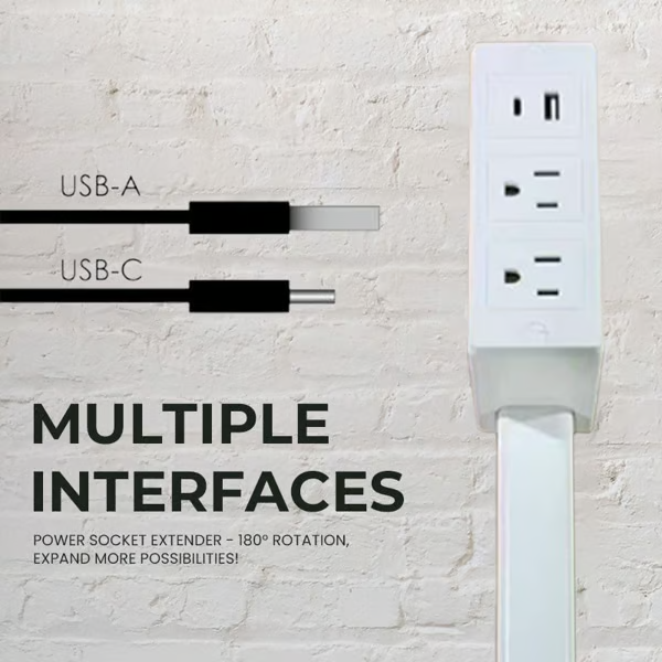 PowerNest™ - Flexible rotating power hub with USB and AC outlets