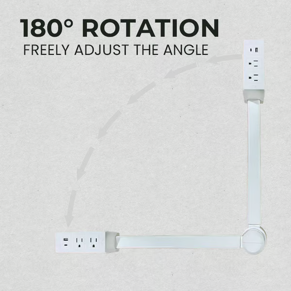 PowerNest™ - Flexible rotating power hub with USB and AC outlets