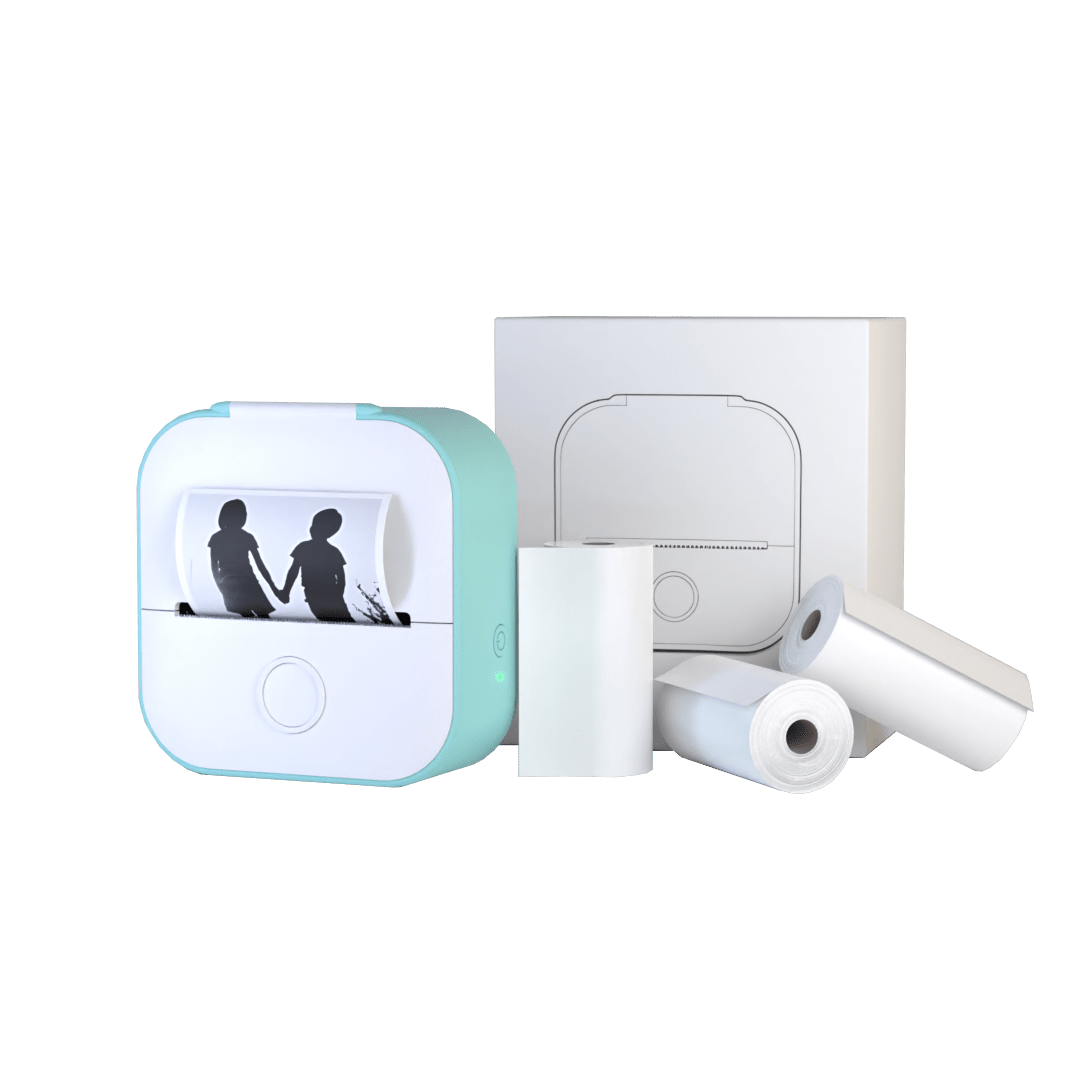 Portable Printer with 4 Sticker Rolls