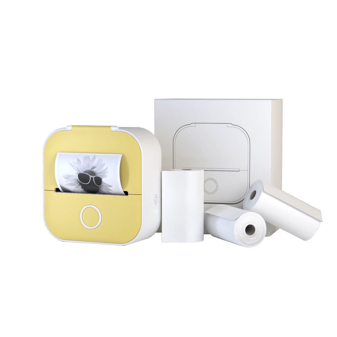 Portable Printer with 4 Sticker Rolls