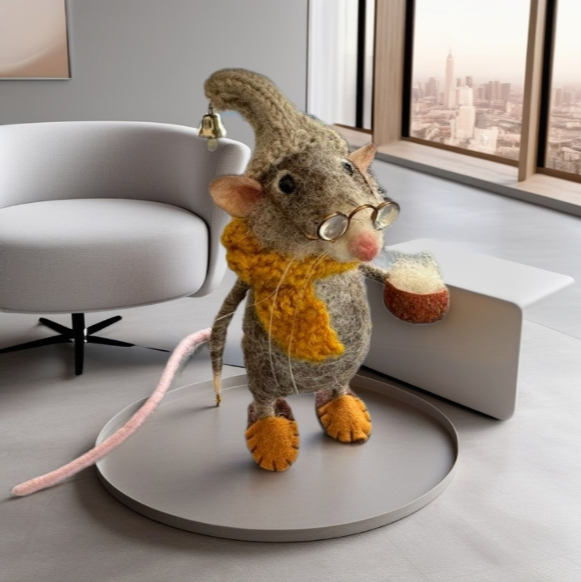 ( 1 + 1 ) FREE | FeltWhisk™ | Artisanal Felt Mouse